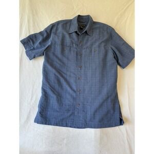 5.11 Tactical Series Shirt Mens Medium Blue Plaid Short Sleeve Lightweight